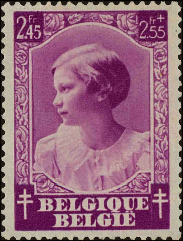 Front view of Belgium B207 collectors stamp