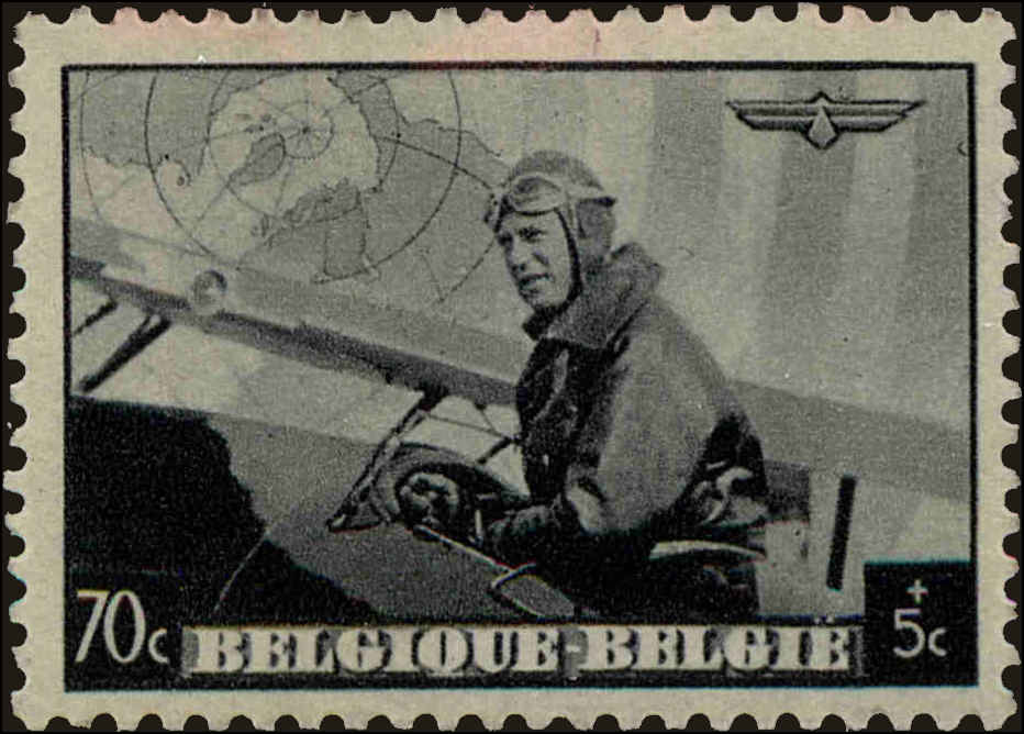 Front view of Belgium B211 collectors stamp