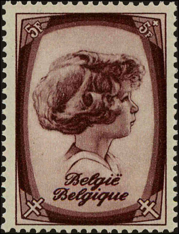 Front view of Belgium B232 collectors stamp