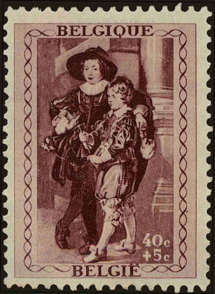 Front view of Belgium B242 collectors stamp