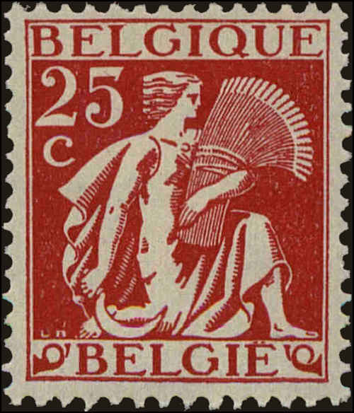 Front view of Belgium 249 collectors stamp