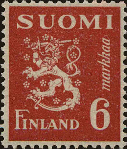 Front view of Finland 176G collectors stamp