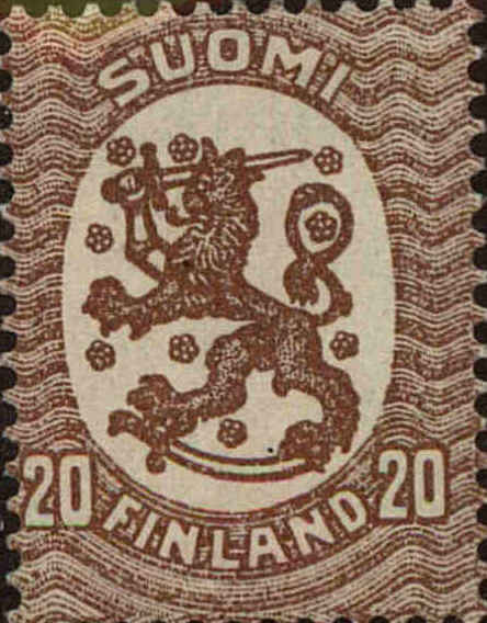 Front view of Finland 90 collectors stamp