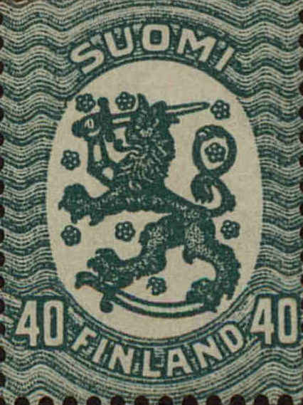 Front view of Finland 95a collectors stamp