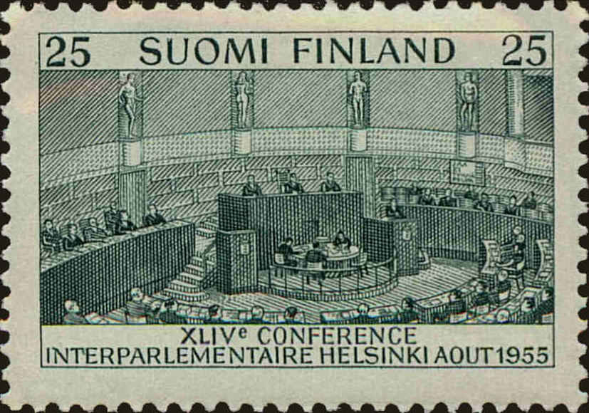 Front view of Finland 329 collectors stamp