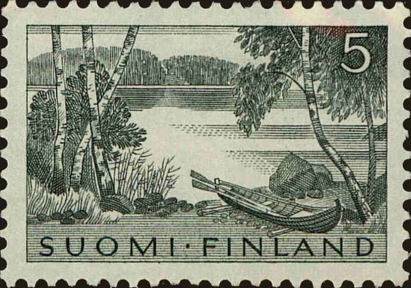 Front view of Finland 380 collectors stamp