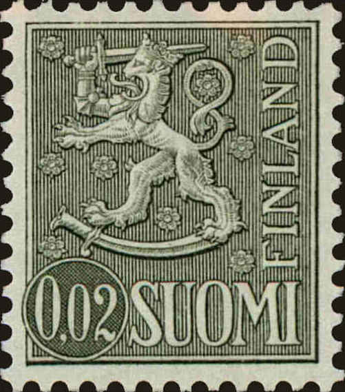 Front view of Finland 458 collectors stamp