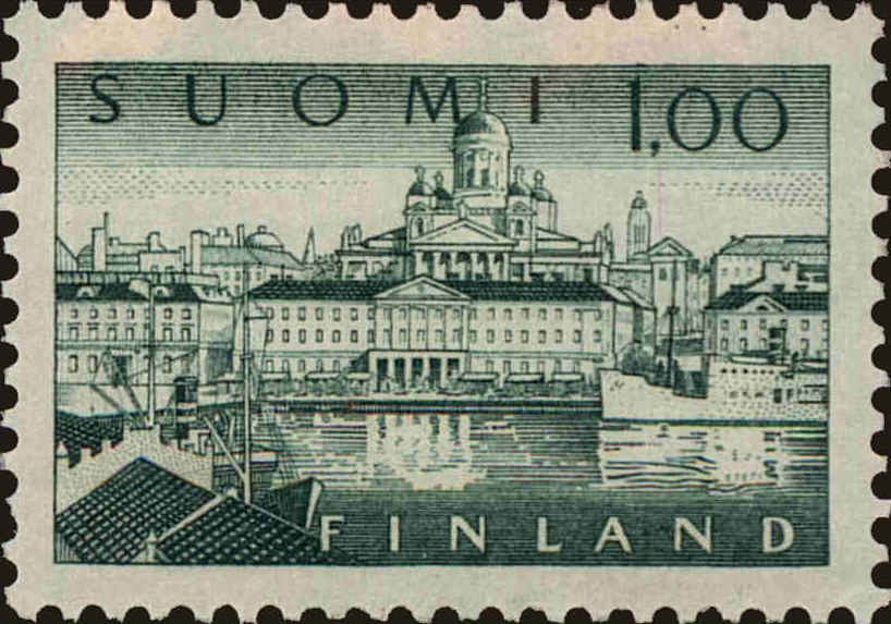 Front view of Finland 410 collectors stamp