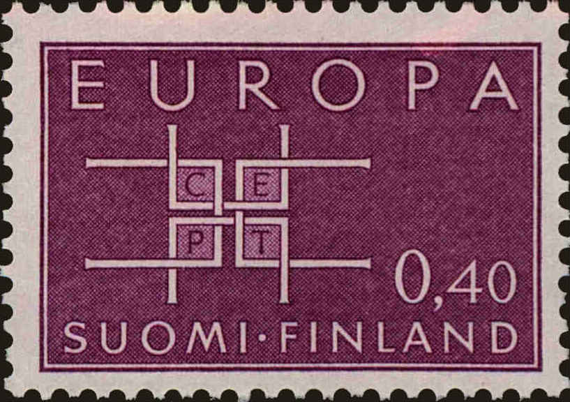 Front view of Finland 419 collectors stamp