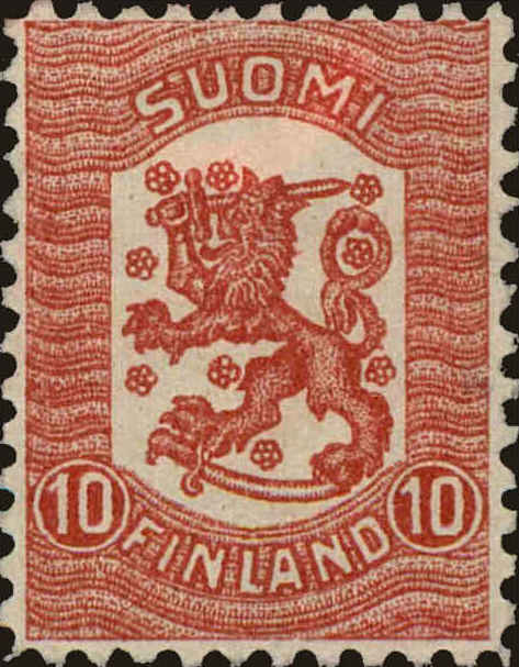 Front view of Finland 112 collectors stamp