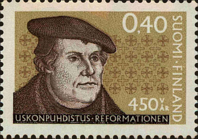 Front view of Finland 449 collectors stamp