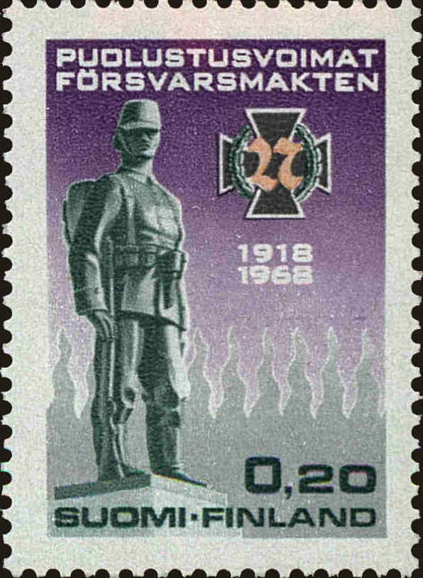 Front view of Finland 471 collectors stamp