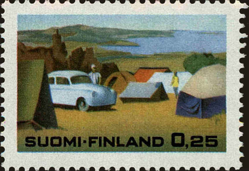 Front view of Finland 474 collectors stamp