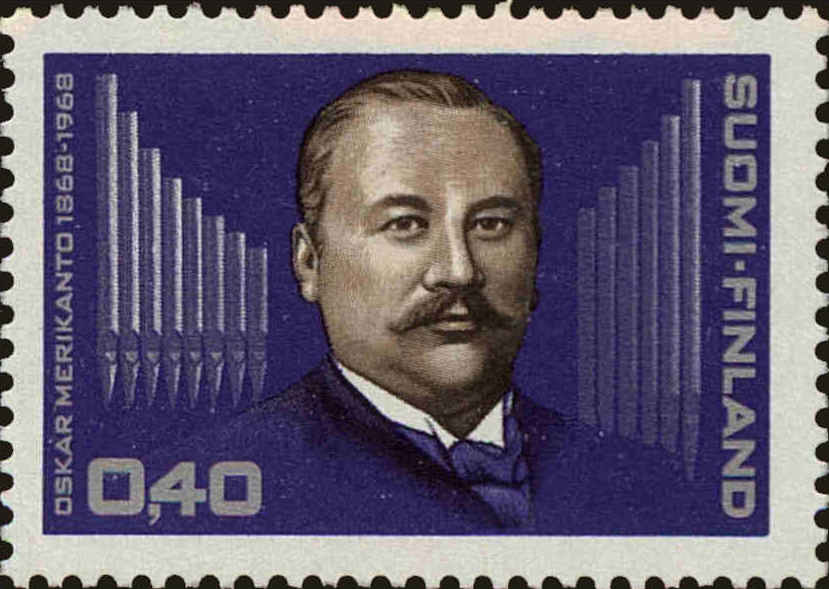 Front view of Finland 477 collectors stamp