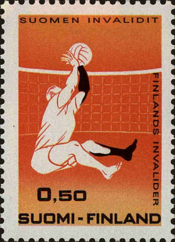 Front view of Finland 496 collectors stamp