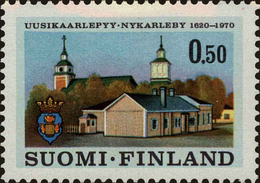 Front view of Finland 498 collectors stamp