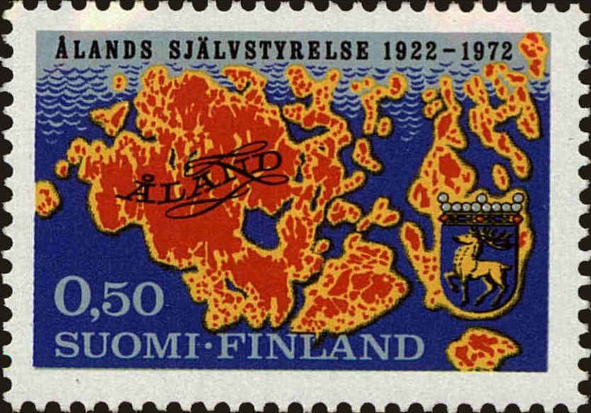 Front view of Finland 516 collectors stamp