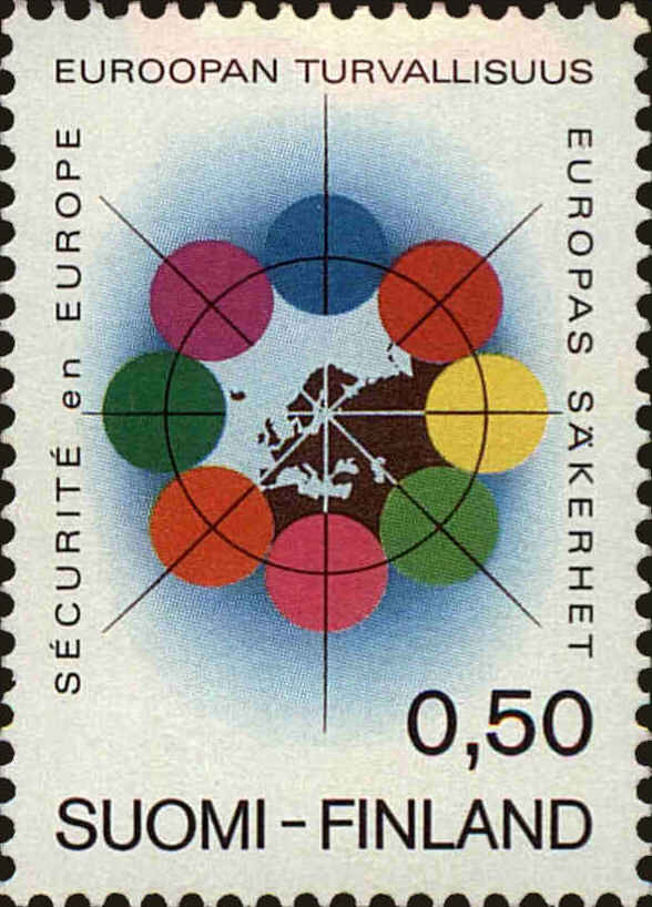 Front view of Finland 523 collectors stamp