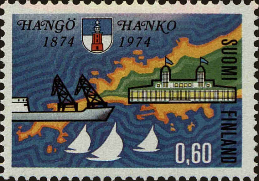 Front view of Finland 543 collectors stamp
