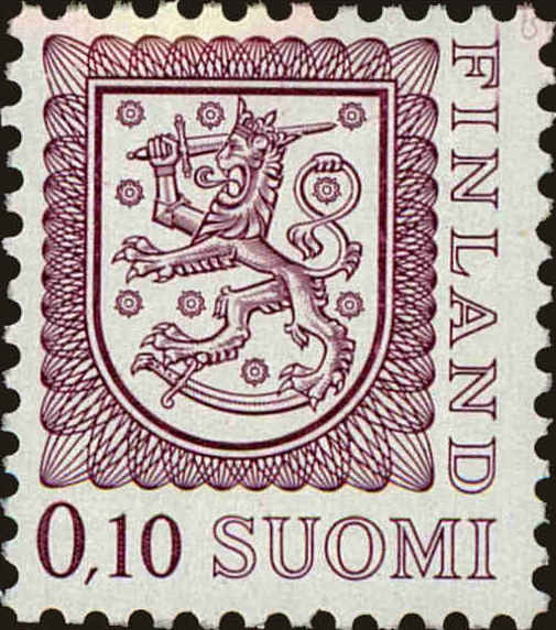 Front view of Finland 555 collectors stamp