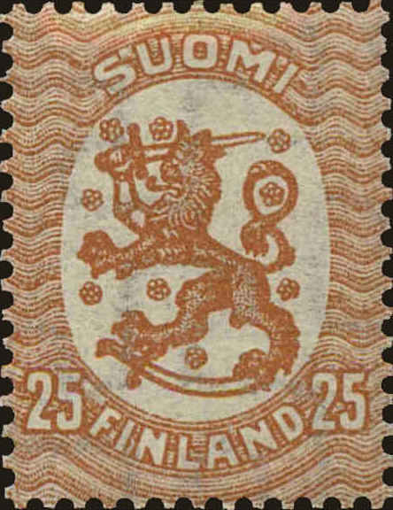 Front view of Finland 129 collectors stamp