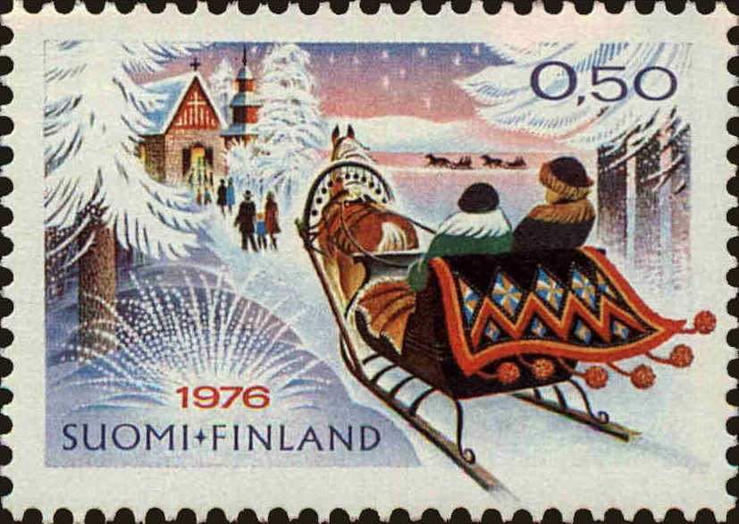Front view of Finland 589 collectors stamp
