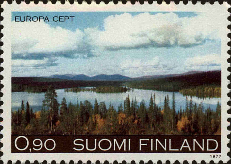 Front view of Finland 597 collectors stamp