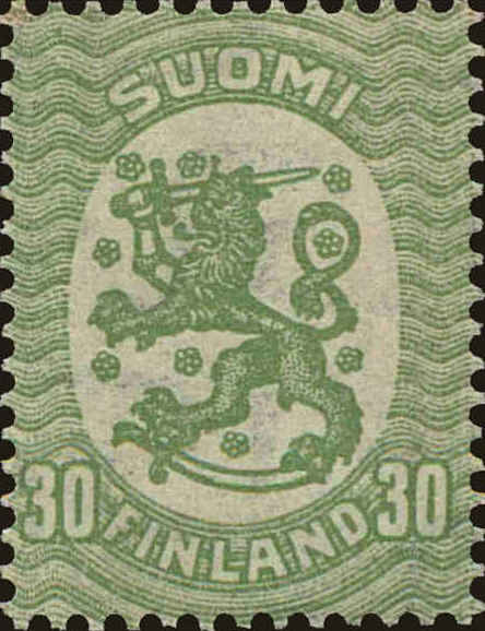 Front view of Finland 130a collectors stamp