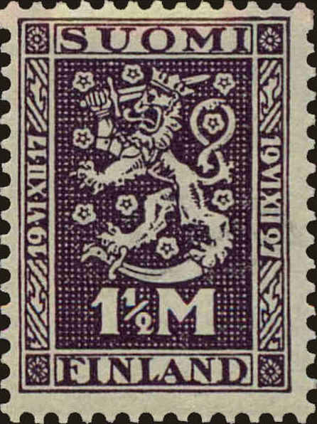 Front view of Finland 141 collectors stamp