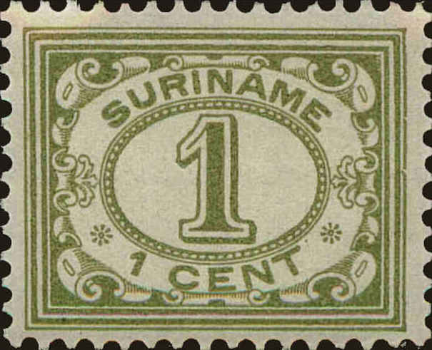 Front view of Surinam 75 collectors stamp