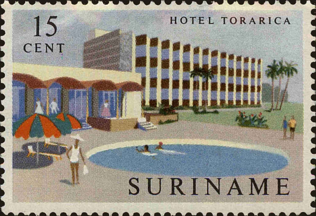 Front view of Surinam 307 collectors stamp