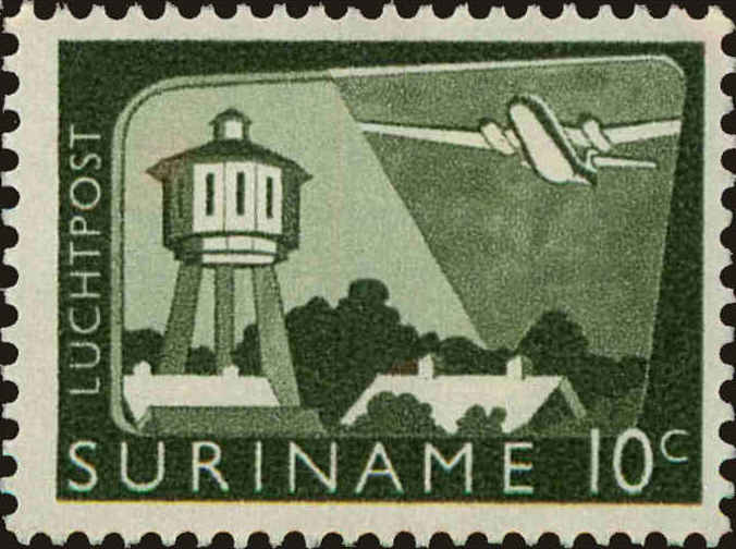 Front view of Surinam C30 collectors stamp