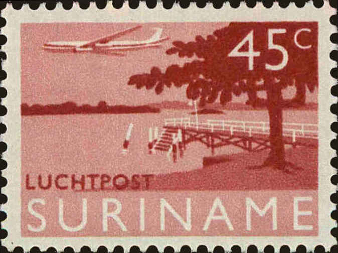 Front view of Surinam C37 collectors stamp