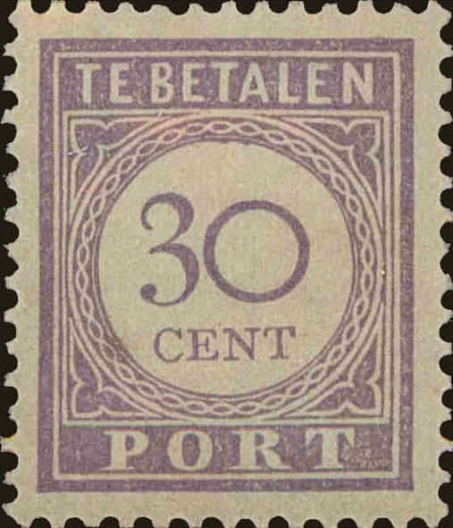 Front view of Surinam J28 collectors stamp