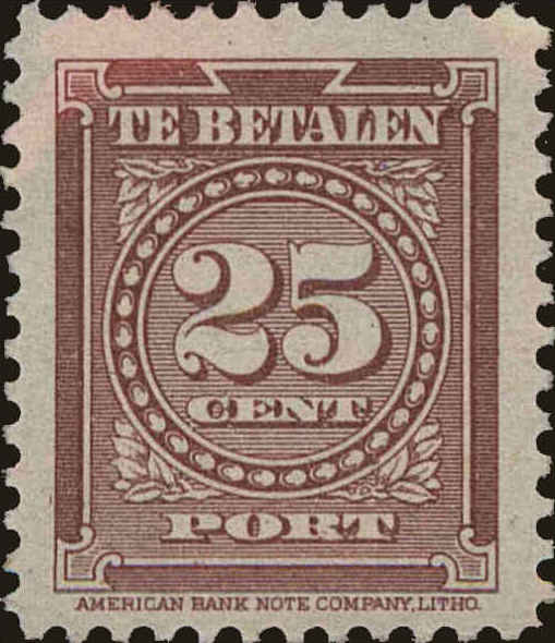 Front view of Surinam J35 collectors stamp