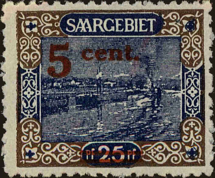 Front view of Saar 86 collectors stamp