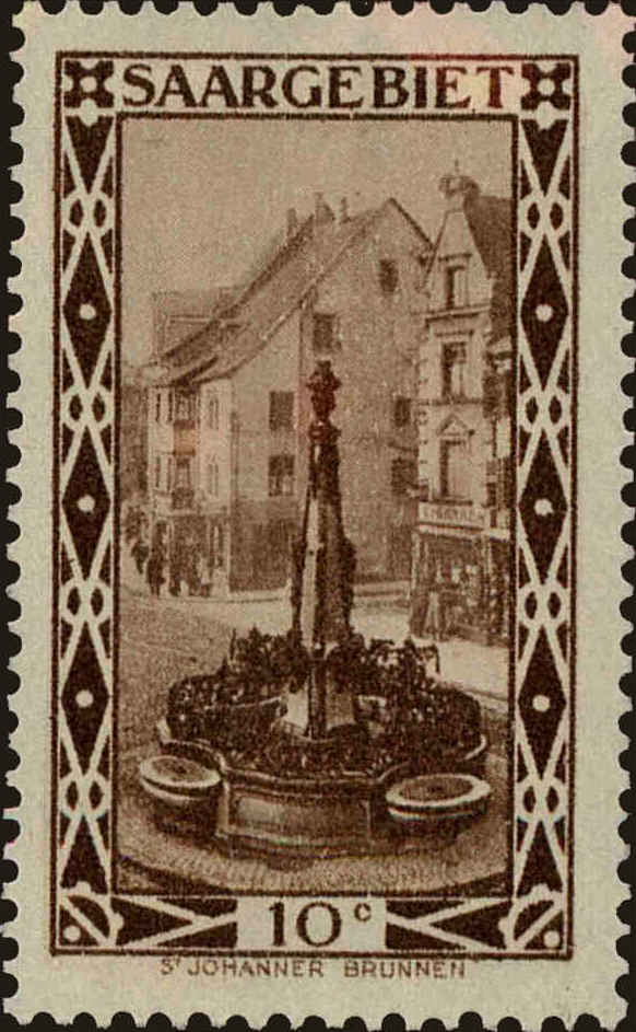 Front view of Saar 120 collectors stamp