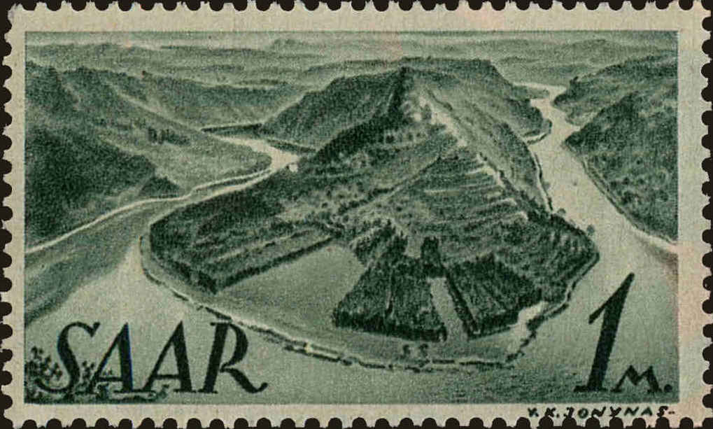 Front view of Saar 171 collectors stamp