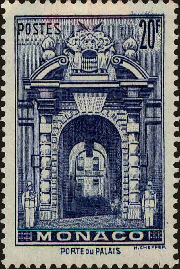 Front view of Monaco 175 collectors stamp