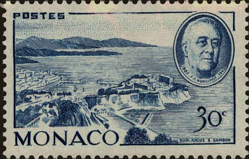 Front view of Monaco 199 collectors stamp
