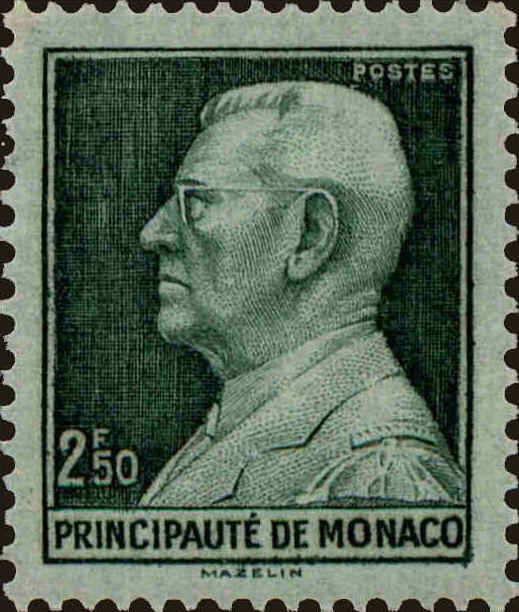 Front view of Monaco 192 collectors stamp