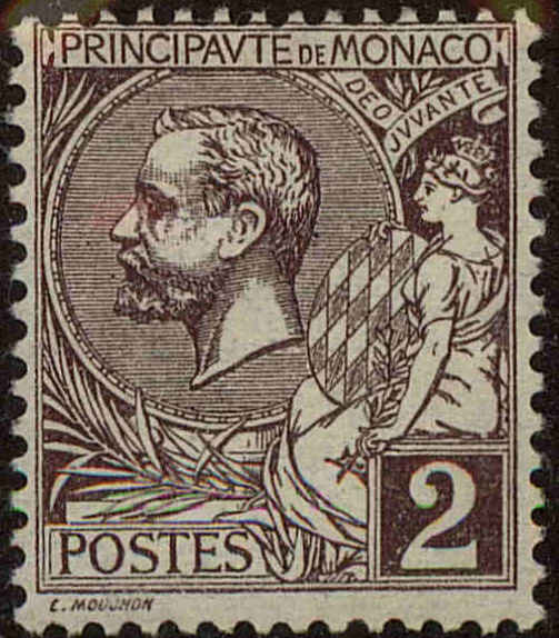 Front view of Monaco 12 collectors stamp