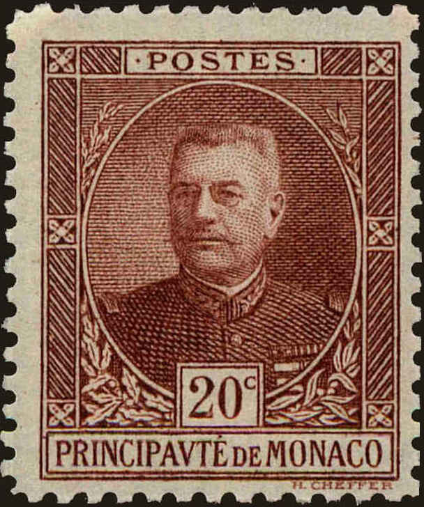 Front view of Monaco 52 collectors stamp