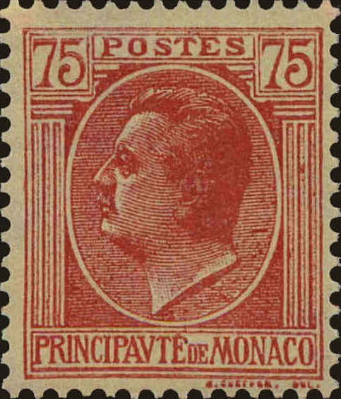 Front view of Monaco 80 collectors stamp