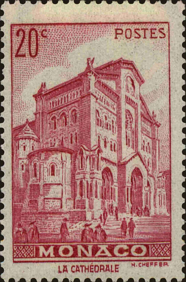 Front view of Monaco 160 collectors stamp