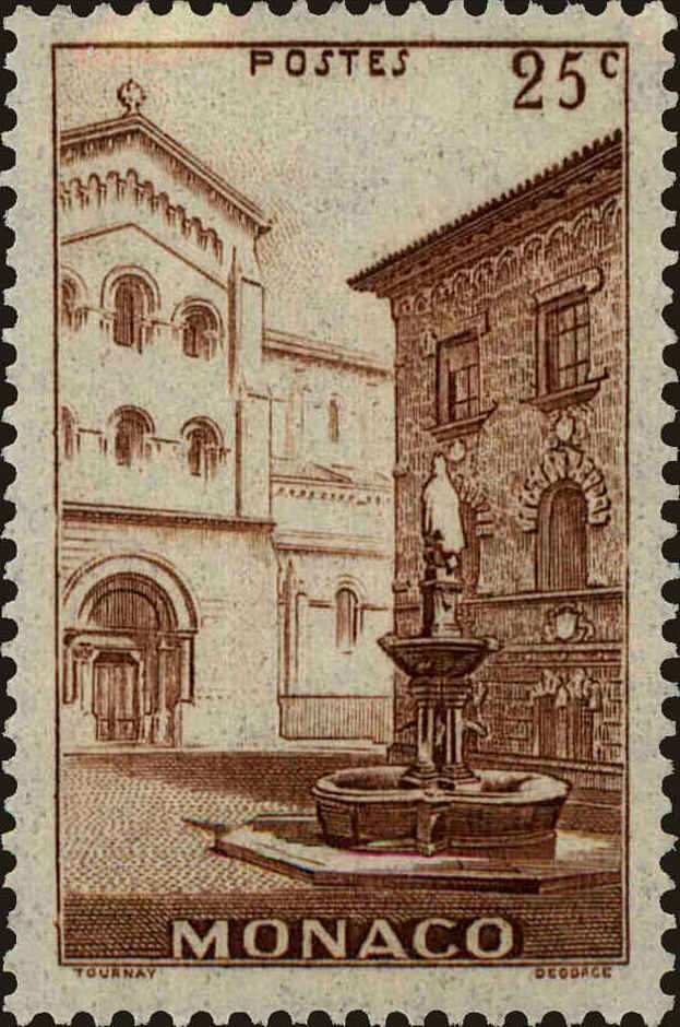 Front view of Monaco 161 collectors stamp