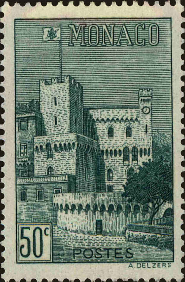 Front view of Monaco 165 collectors stamp