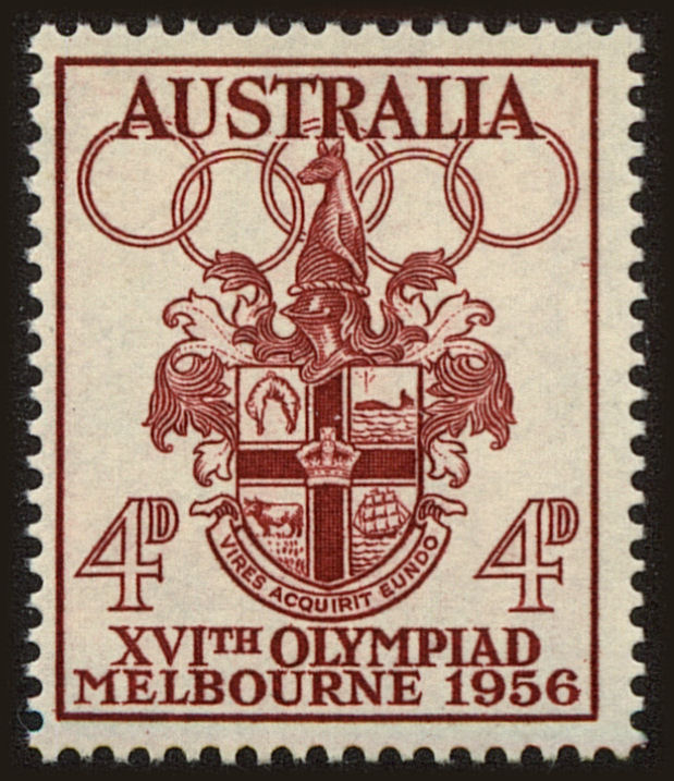 Front view of Australia 288 collectors stamp