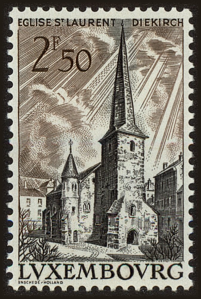 Front view of Luxembourg 388 collectors stamp