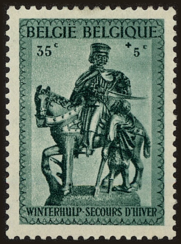 Front view of Belgium B306 collectors stamp